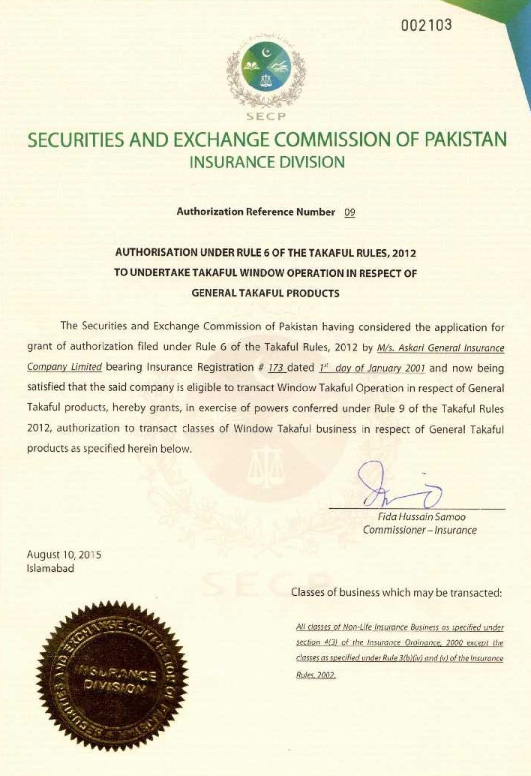 takaful license